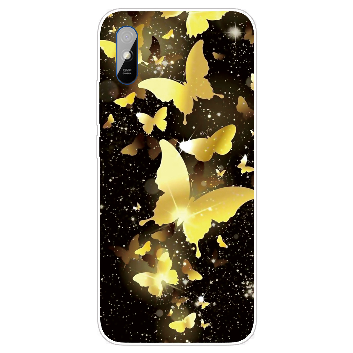 

Musterdrucktpu -protektorschale Für Xiaomi Redmi 9A Soft Phone Case - Goldene Schmetterlinge, Xiaomi Redmi 9A