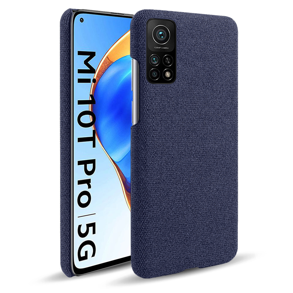 

Stoff Textur Hartes PC -telefonabdeckungsfall Für Xiaomi Mi 10t 5G / 10t Pro 5g / Redmi K30s - Blau, Xiaomi Mi 10T Pro 5G