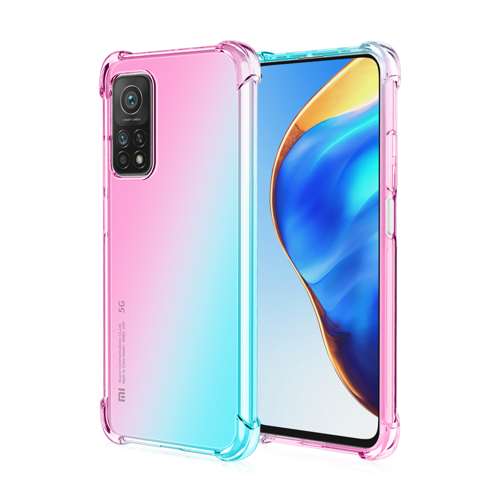 

Anti-Drop-TPU-Gradient-Telefon-Abdeckungsschale Für Xiaomi MI 10T 5G / MI 10T PRO 5G / Redmi K30s - Rosa / Grün, Xiaomi Redmi K30S