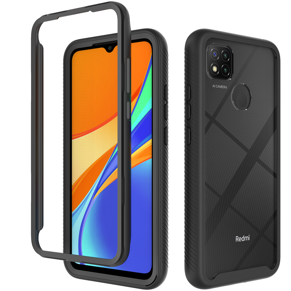 

Shockproof PC + TPU Hybrid Case for Xiaomi Redmi 9C - Black, Xiaomi Redmi 9C
