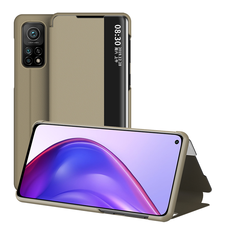 

Ansichtfenster Flip Lederschale Für Xiaomi Mi 10T 5G/10T Pro 5G/Redmi K30S Telefonhülle - Gold, Xiaomi Redmi K30S