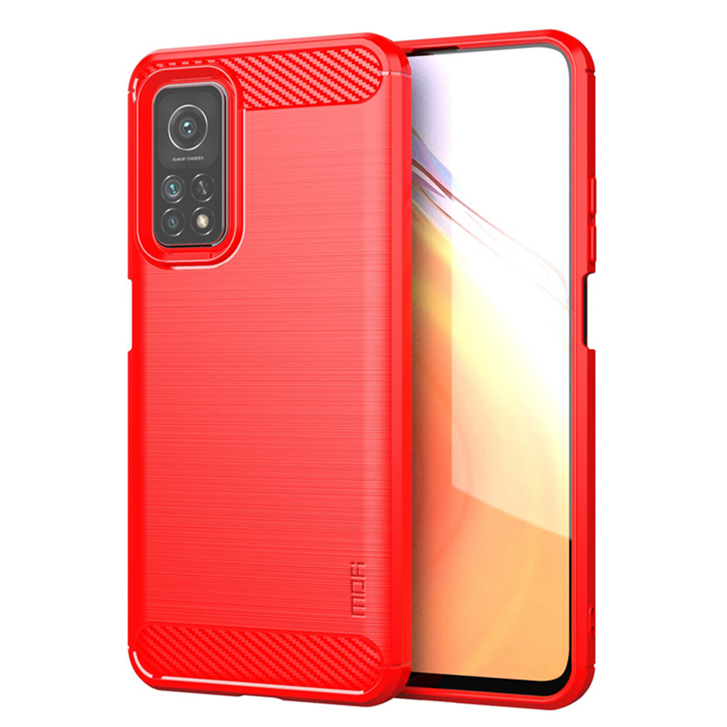 

MOFI Anti-Seismic Soft Carbon Faser TPU Back-fall Für Xiaomi Mi 10T 5g/mi 10t Pro 5g / Redmi K30s - Rot, Xiaomi Redmi K30S