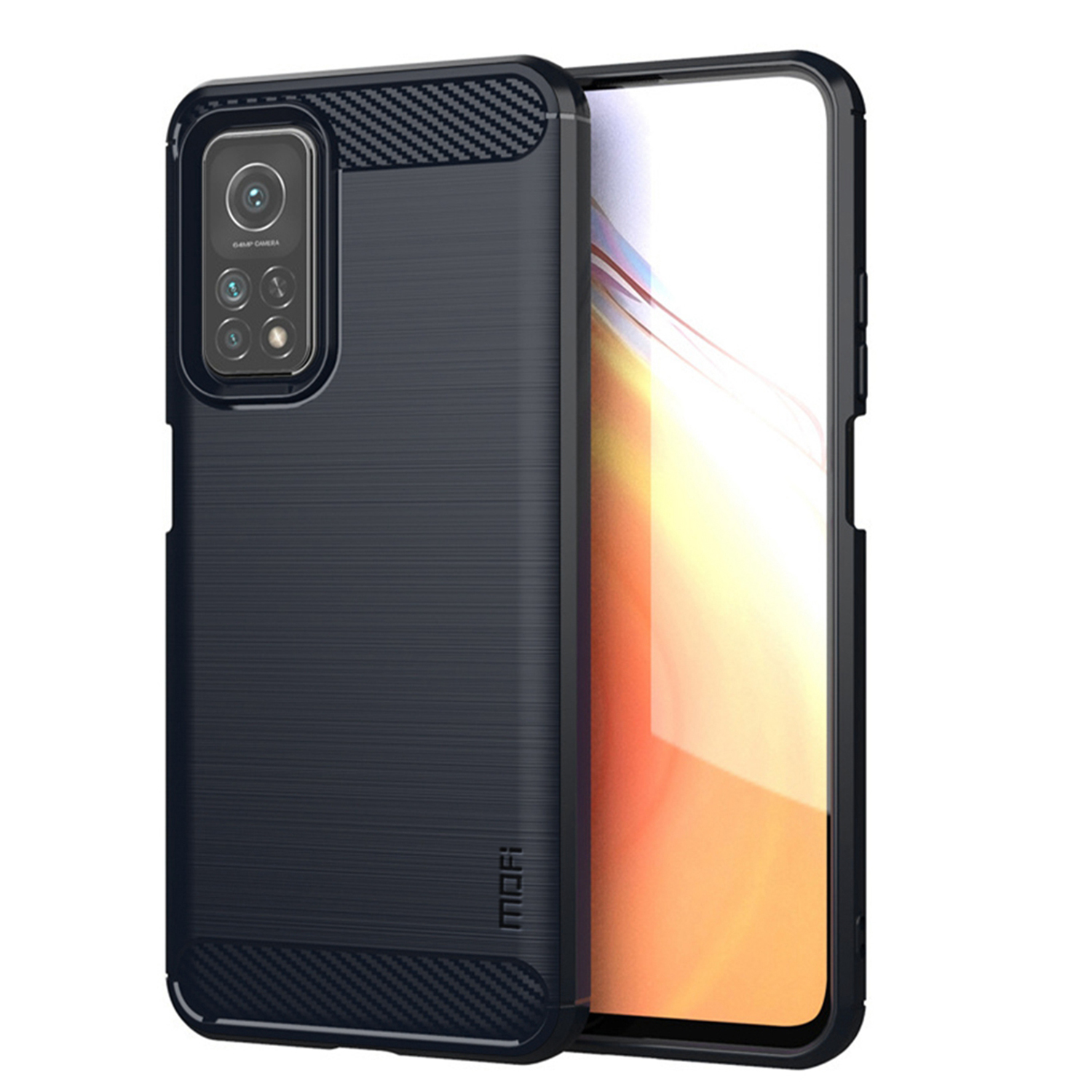 

MOFI Anti-Seismic Soft Carbon Faser TPU Back-fall Für Xiaomi Mi 10T 5g/mi 10t Pro 5g / Redmi K30s - Blau, Xiaomi Redmi K30S