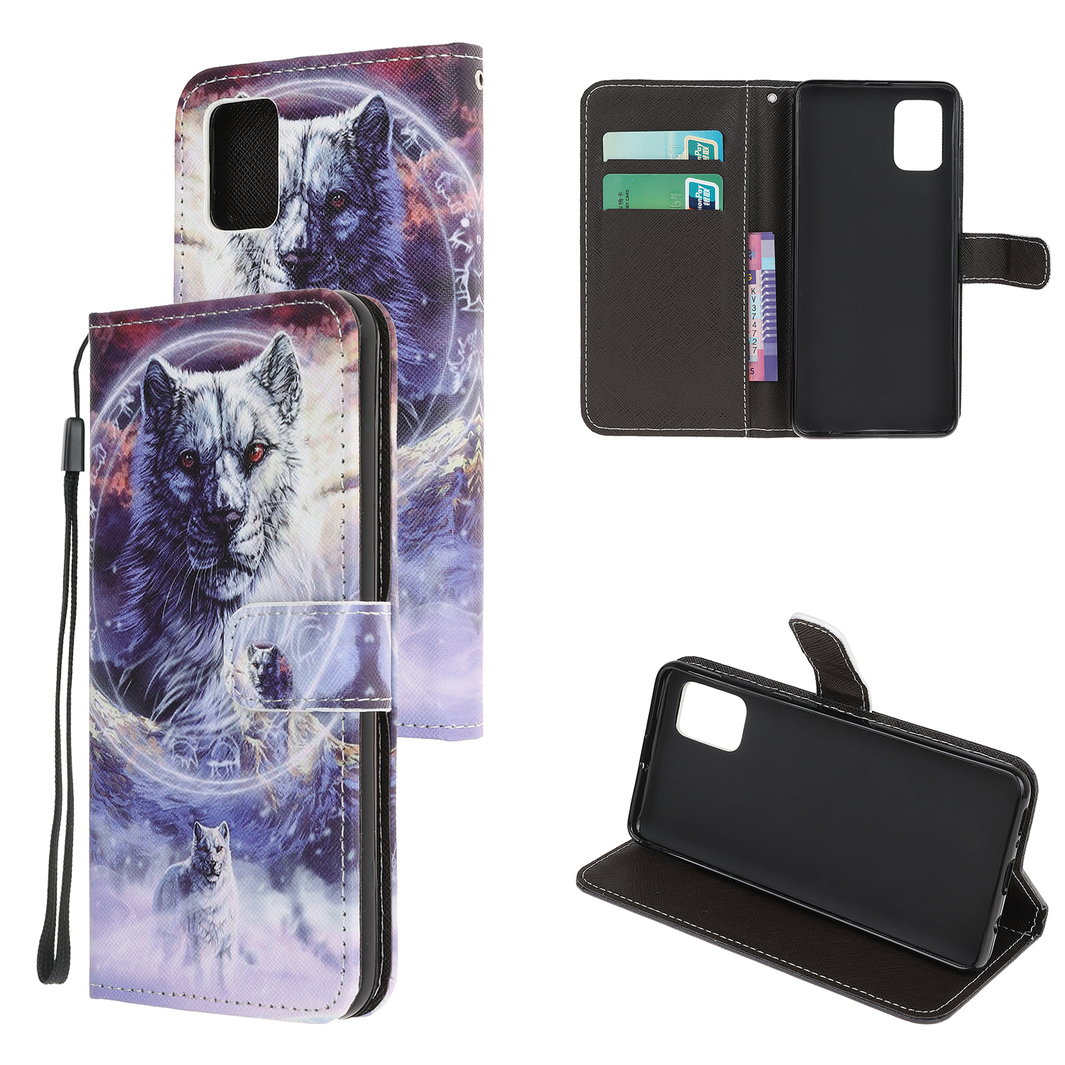 

Cross Textur Muster Druckschutzschutz Für Xiaomi Poco M3 Stand Lederabdeckung - Wolf, Xiaomi Poco M3