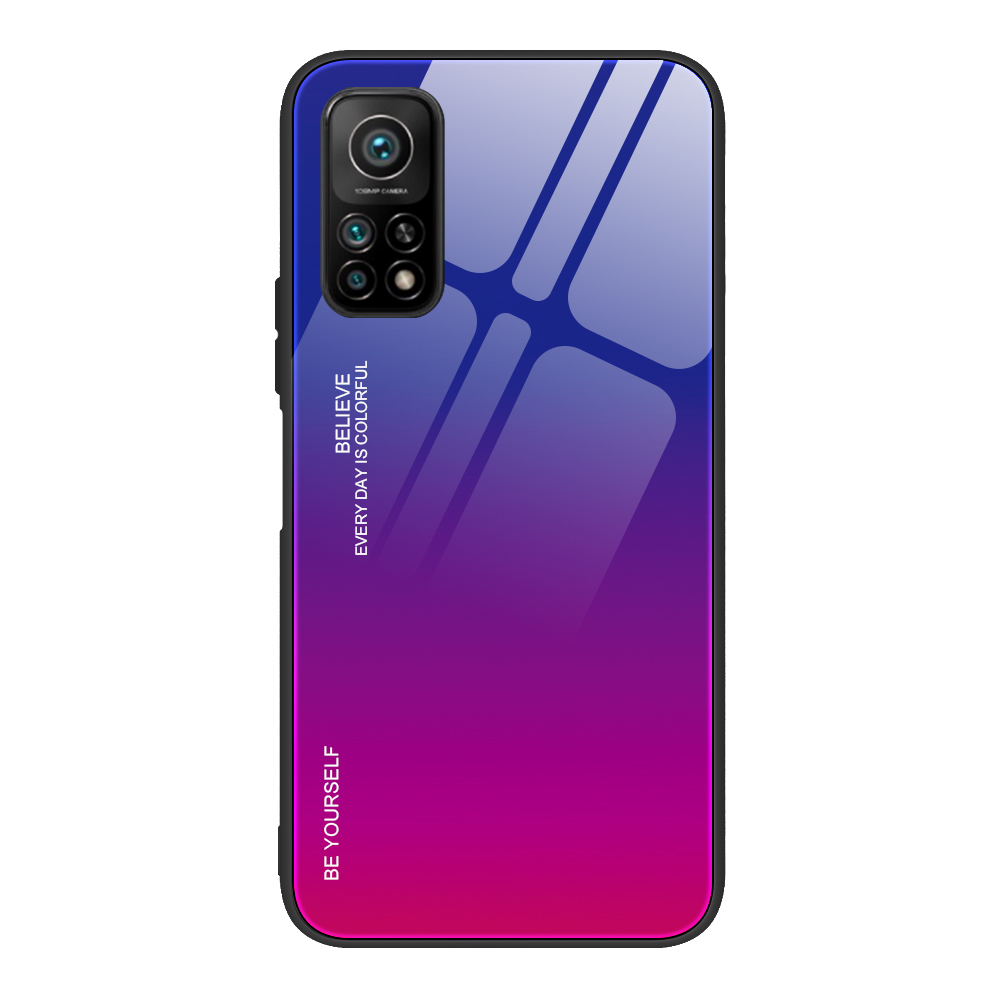 

Soft TPU Edge Temperierte Glasgradientenfarbe Für Xiaomi Mi 10T 5G/10T Pro 5G/Redmi K30S - Blaue Rose, Xiaomi Mi 10T 5G