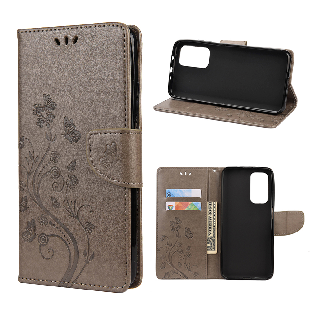 

Butterfly Pattern Imprinting TPU + PU Leather Phone Protector for Xiaomi Mi 10T Pro 5G / Mi 10T 5G / Redmi K30S - Grey, Xiaomi Xiaomi Mi 10T 5G