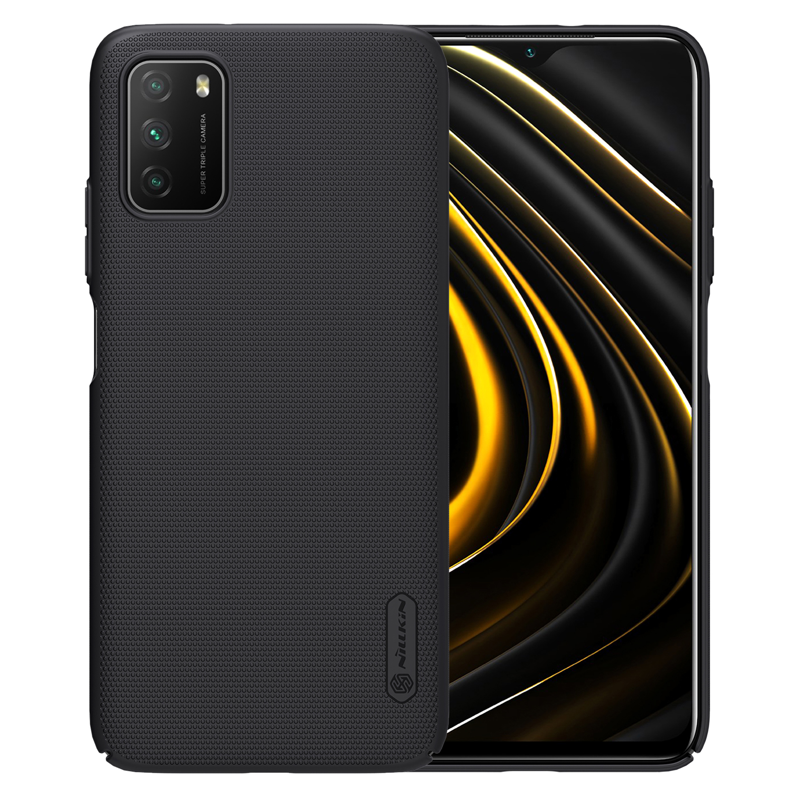 

NILLKIN for Xiaomi Poco M3 Frosted Shield Matte Hard PC Cell Phone Cover - Black, Xiaomi Poco M3