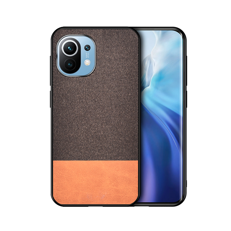 

Splicing Design Cloth+Leather+Silicone+PC Protective Shell for Xiaomi Mi 11 - Brown, Xiaomi Other Xiaomi Models