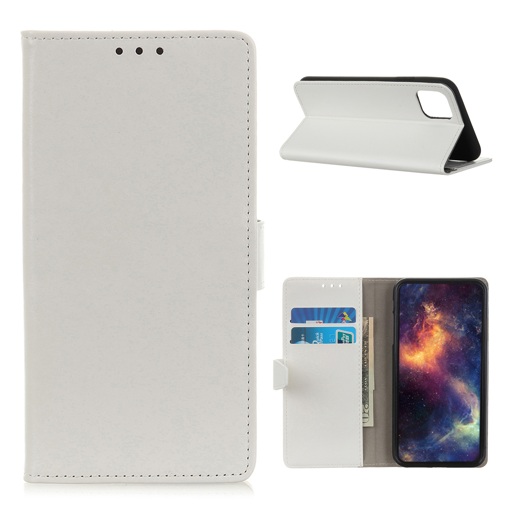 

Crazy Horse Wallet Stand Ledertasche Für Xiaomi Mi 11 Schutzschale - Weiß, Xiaomi Mi 11