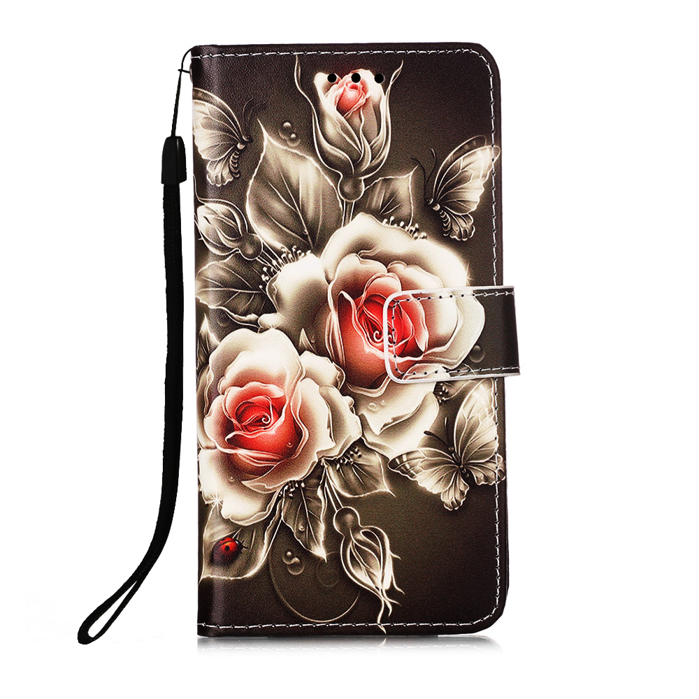 

Musterdruck Leder Brieftasche Stand Protector Case Für Xiaomi Mi 11 - Lebhafte Rose, Xiaomi Mi 11