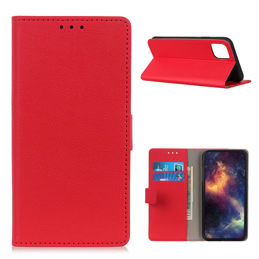 

Brieftasche Stand Design PU Lederabdeckung + TPU Innere Schutzschale Für Xiaomi Mi 11 - Rot, Xiaomi Mi 11