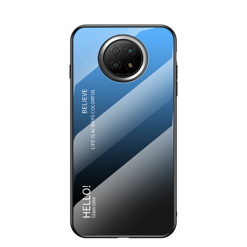

Dünnes Leichtes, Geschmittertes Glasfarbgradienten -muster Zurücker - Blau Schwarz, Xiaomi Redmi Note 9 5G