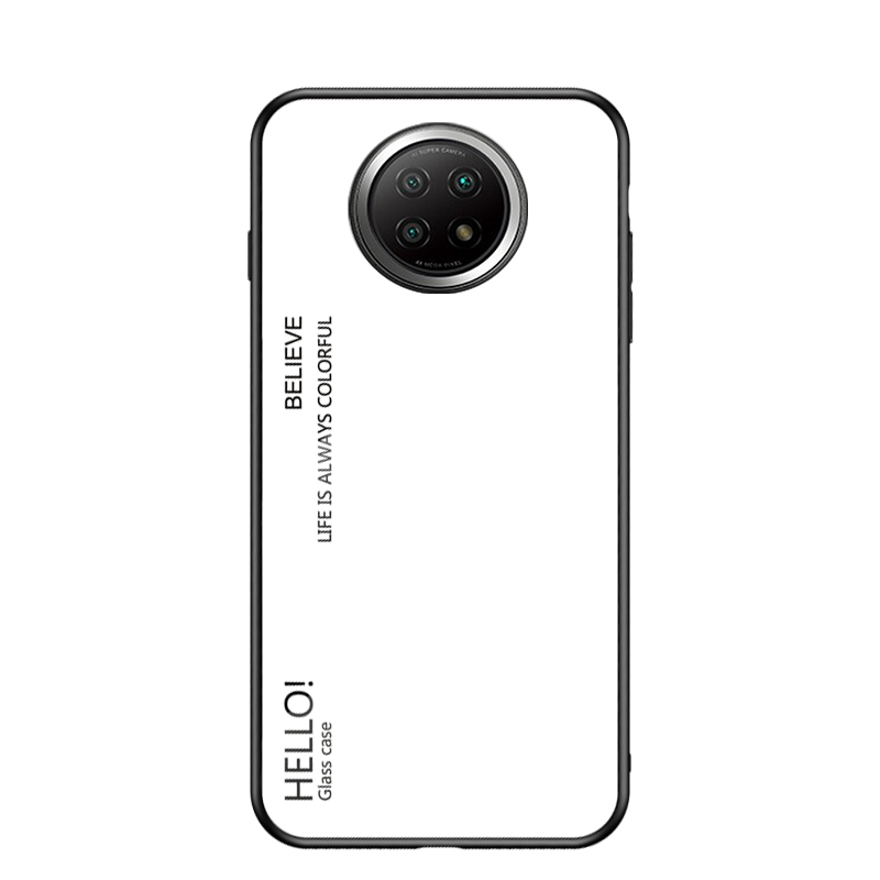

Dünnes Leichtes, Geschmittertes Glasfarbgradienten -muster Zurücker - Weiß, Xiaomi Redmi Note 9 5G