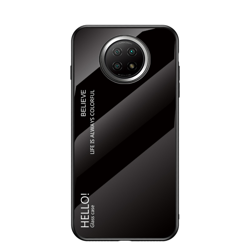 

Dünnes Leichtes, Geschmittertes Glasfarbgradienten -muster Zurücker - Schwarz, Xiaomi Redmi Note 9 5G