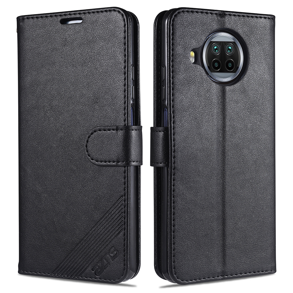 

AZNS Wallet Stand Leder Gehäuseschale Für Xiaomi Redmi Note 9 Pro 5g/10t Lite 5g - Schwarz, Xiaomi Redmi Note 9 Pro 5G