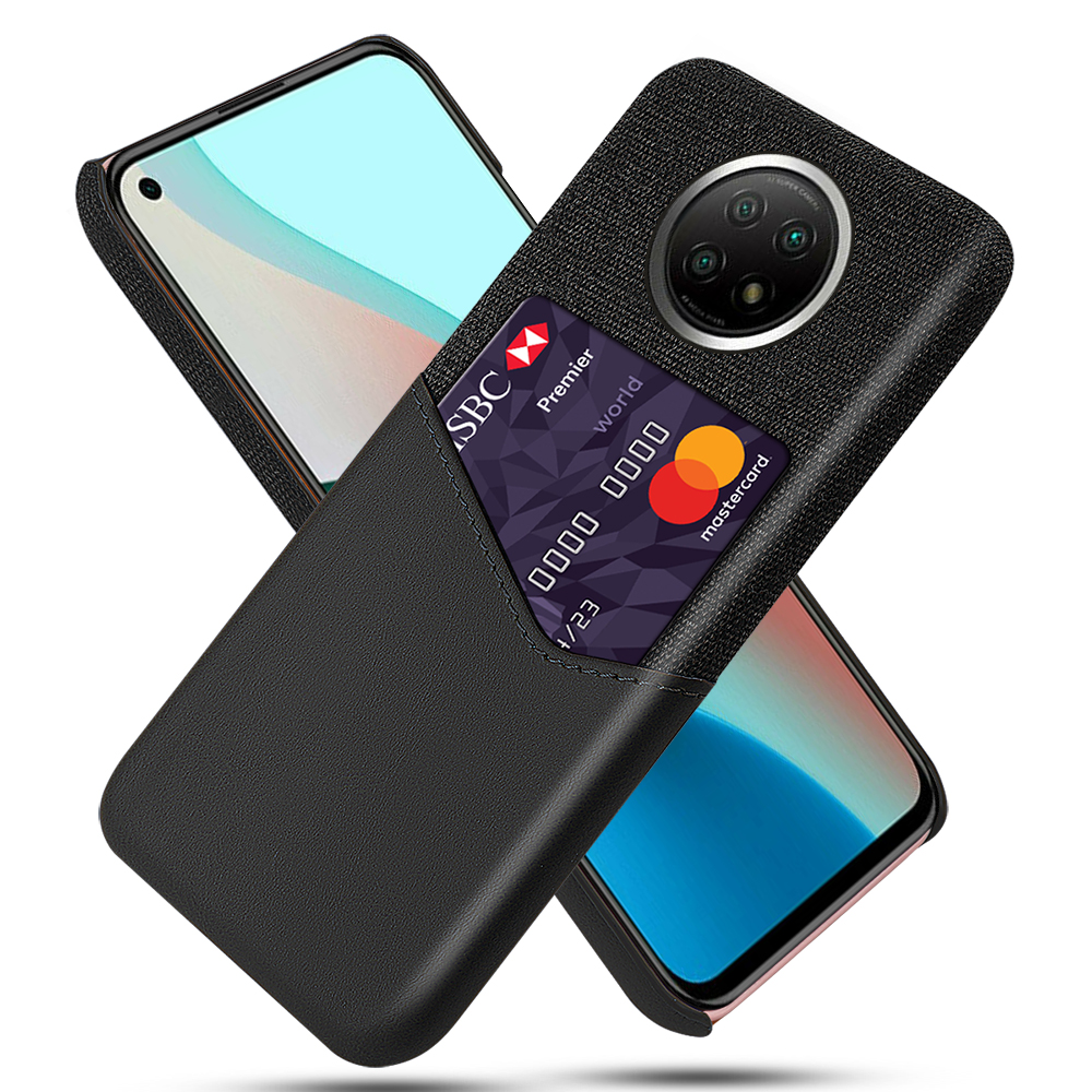 

KSQ Mit Kartenhaltertuch + PU -leder -pc -rückdecke Für Xiaomi Redmi Note 9T 5G / Redmi Note 9 5g - Schwarz, Xiaomi Redmi Note 9T 5G