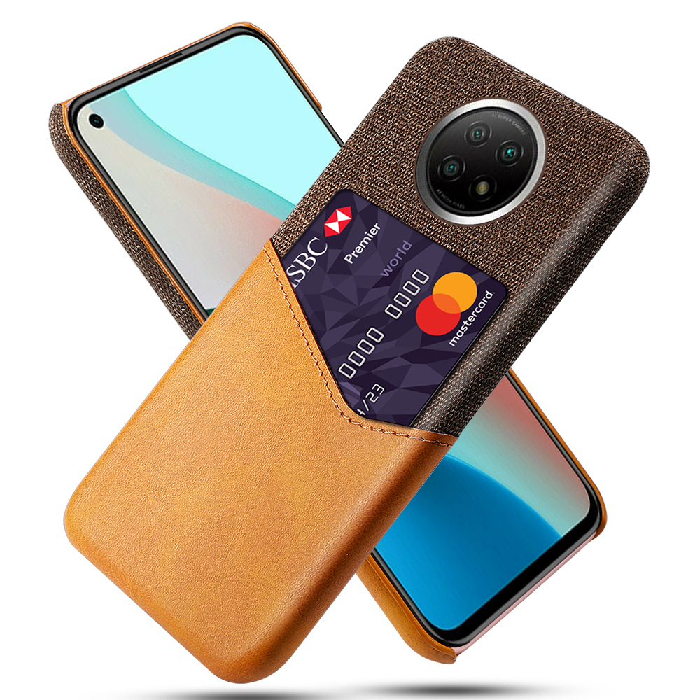

KSQ Mit Kartenhaltertuch + PU -leder -pc -rückdecke Für Xiaomi Redmi Note 9T 5G / Redmi Note 9 5g - Orange, Xiaomi Redmi Note 9T 5G