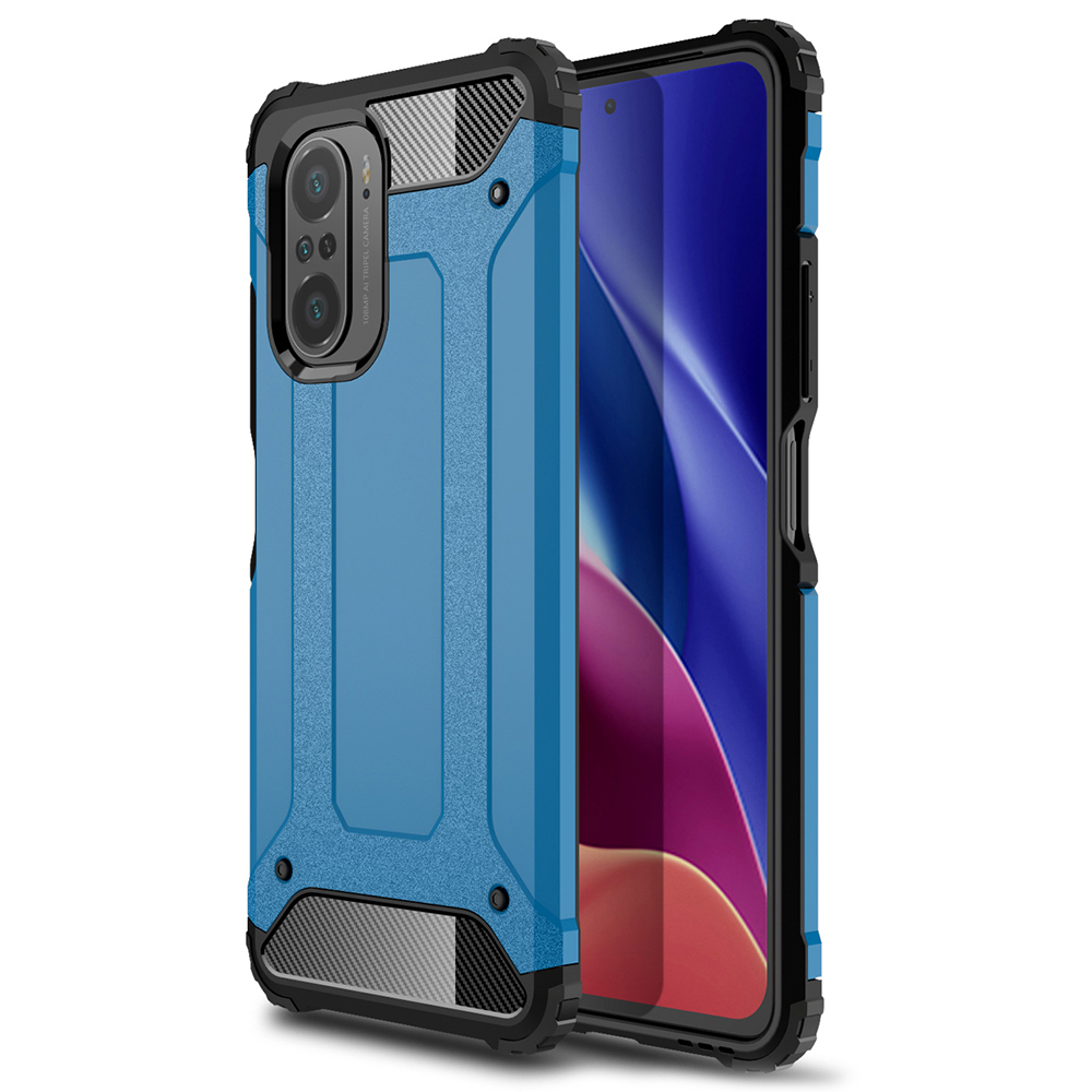 

For Xiaomi Redmi K40/Redmi K40 Pro/Redmi K40 Pro+/Mi 11i 5G/Poco F3 Shockproof Hard PC TPU Phone Case - Blue