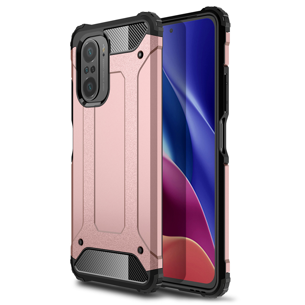 

For Xiaomi Redmi K40/Redmi K40 Pro/Redmi K40 Pro+/Mi 11i 5G/Poco F3 Shockproof Hard PC TPU Phone Case - Rose Gold