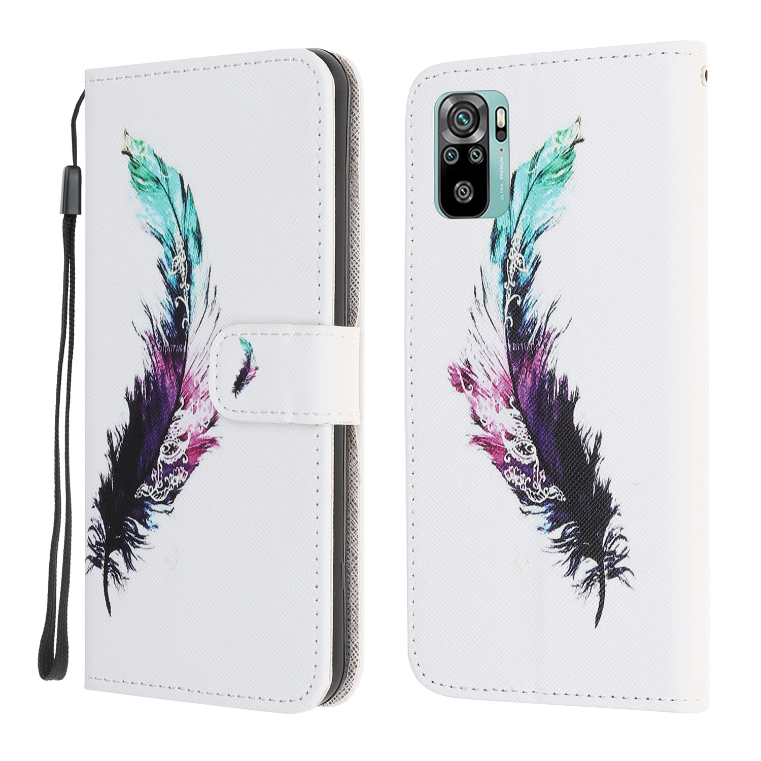 

3D -muster Druckkreuzstextur Leder Brieftasche Hülle Hülle Für Xiaomi Redmi Note 10 4g / Anmerkung 10s - Feder, Xiaomi Redmi Note 10S 4G