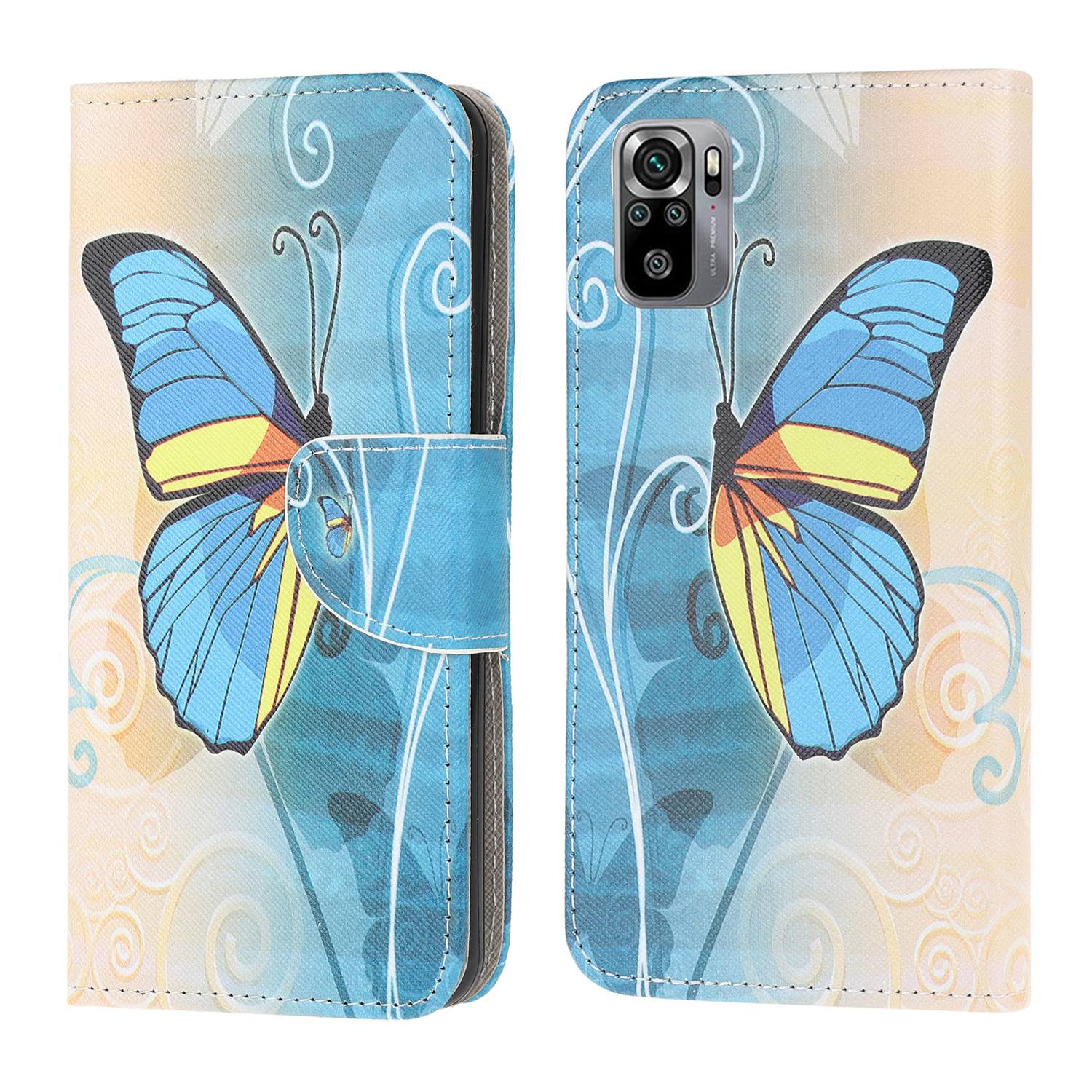 

Muster Druckkreuzstextur Leder Brieftasche Hülle Hülle Für Xiaomi Redmi Note 10 4g / Anmerkung 10s - Schmetterling, Xiaomi Redmi Note 10S 4G