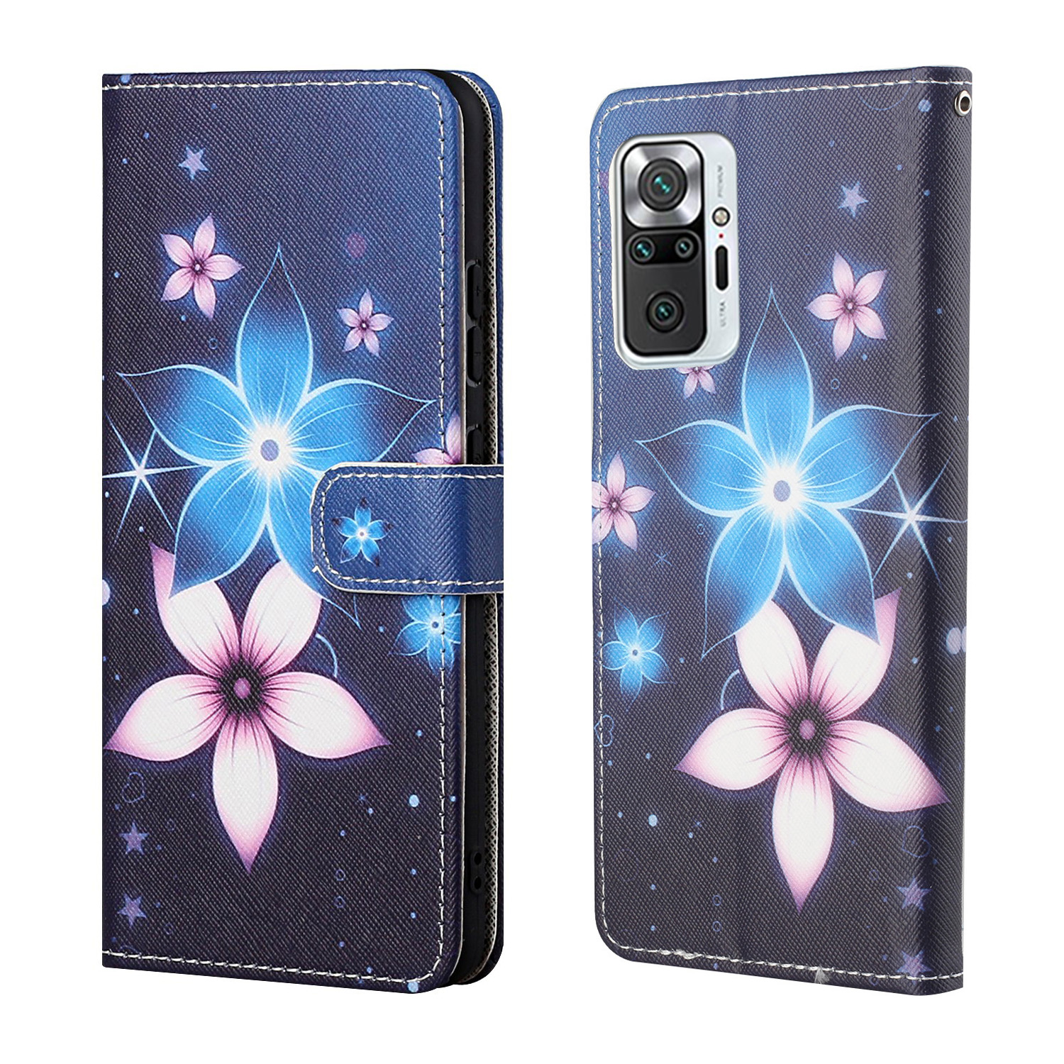 

Musterdruck Brieftasche Kreuzung Textur Ledertuap - Schöne Blume, Xiaomi Redmi Note 10 Pro Max 4G