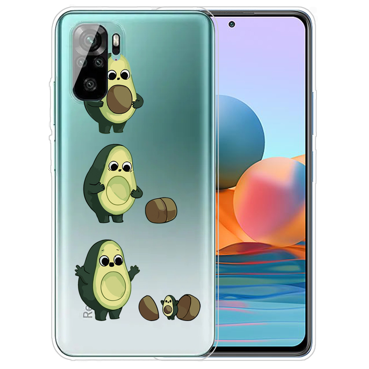 

Imd-muster Schockdofelte Weiche Tpu-telefonhülle Protektor Für Xiaomi Redmi Note 10 4g/10s - Avocado, Xiaomi Poco M5s 4G