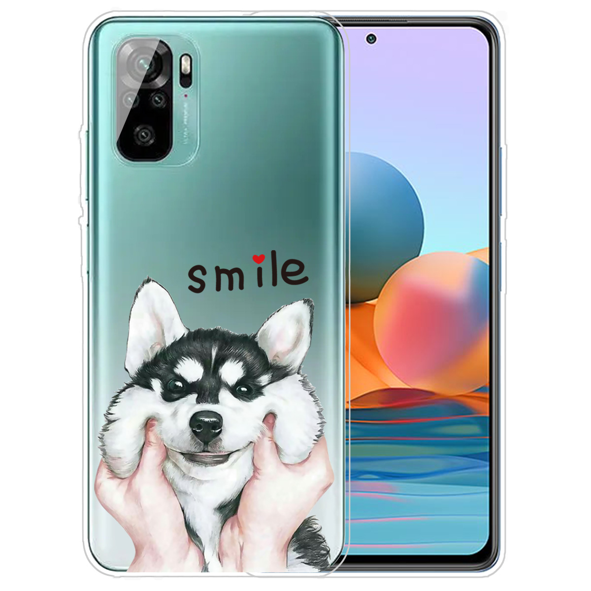 

Imd-muster Schockdofelte Weiche Tpu-telefonhülle Protektor Für Xiaomi Redmi Note 10 4g/10s - Lächle Hund, Xiaomi Poco M5s 4G