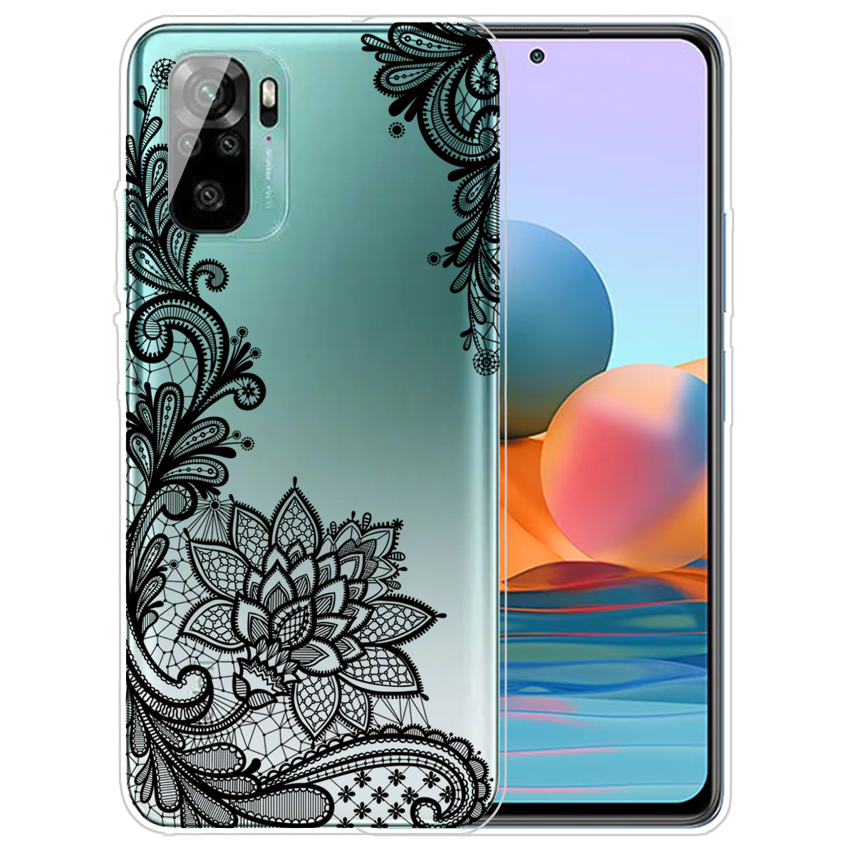 

Imd-muster Schockdofelte Weiche Tpu-telefonhülle Protektor Für Xiaomi Redmi Note 10 4g/10s - Spitzenblume, Xiaomi Poco M5s 4G