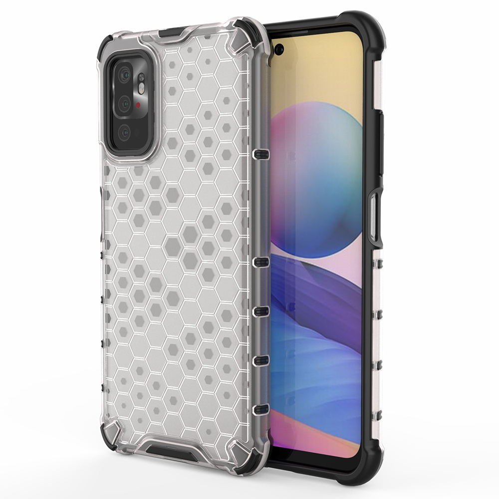 

Wabenmuster TPU + PC -telefonfall Für Xiaomi Redmi Anmerkung 10 5G/Poco M3 Pro 5G/4G - Grau, Xiaomi Poco M3 Pro 5G