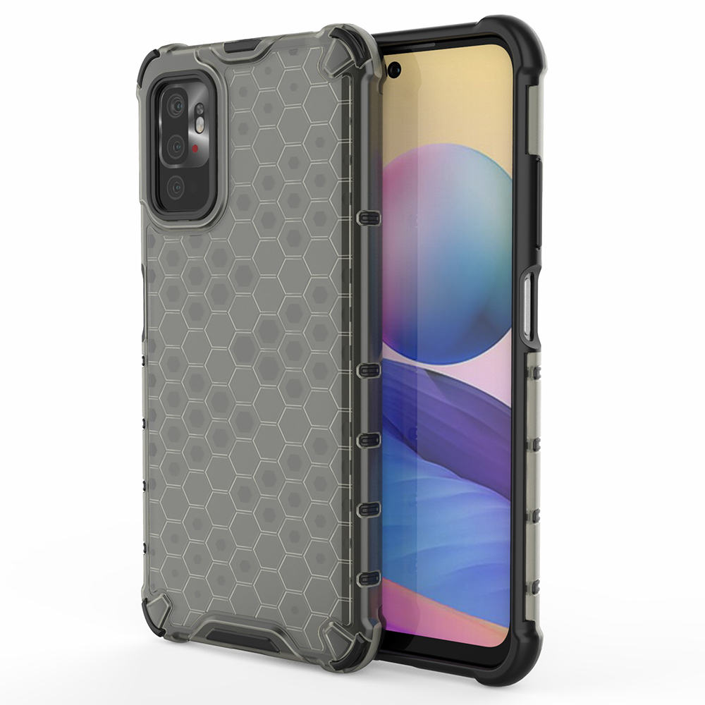 

Wabenmuster TPU + PC -telefonfall Für Xiaomi Redmi Anmerkung 10 5G/Poco M3 Pro 5G/4G - Schwarz, Xiaomi Poco M3 Pro 5G