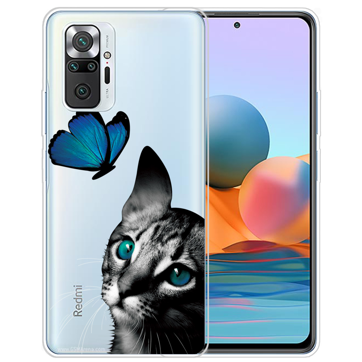 

Easy-installierte Gut Geschützte Stilvolle Musterdruckdruck Tpu-telefonabdeckung Für Xiaomi Redmi Note 10 Pro 4G (indien)/(global)/note 10 Pro Max - Katze/schmetterling, Xiaomi Redmi Note 10 Pro Max 4G