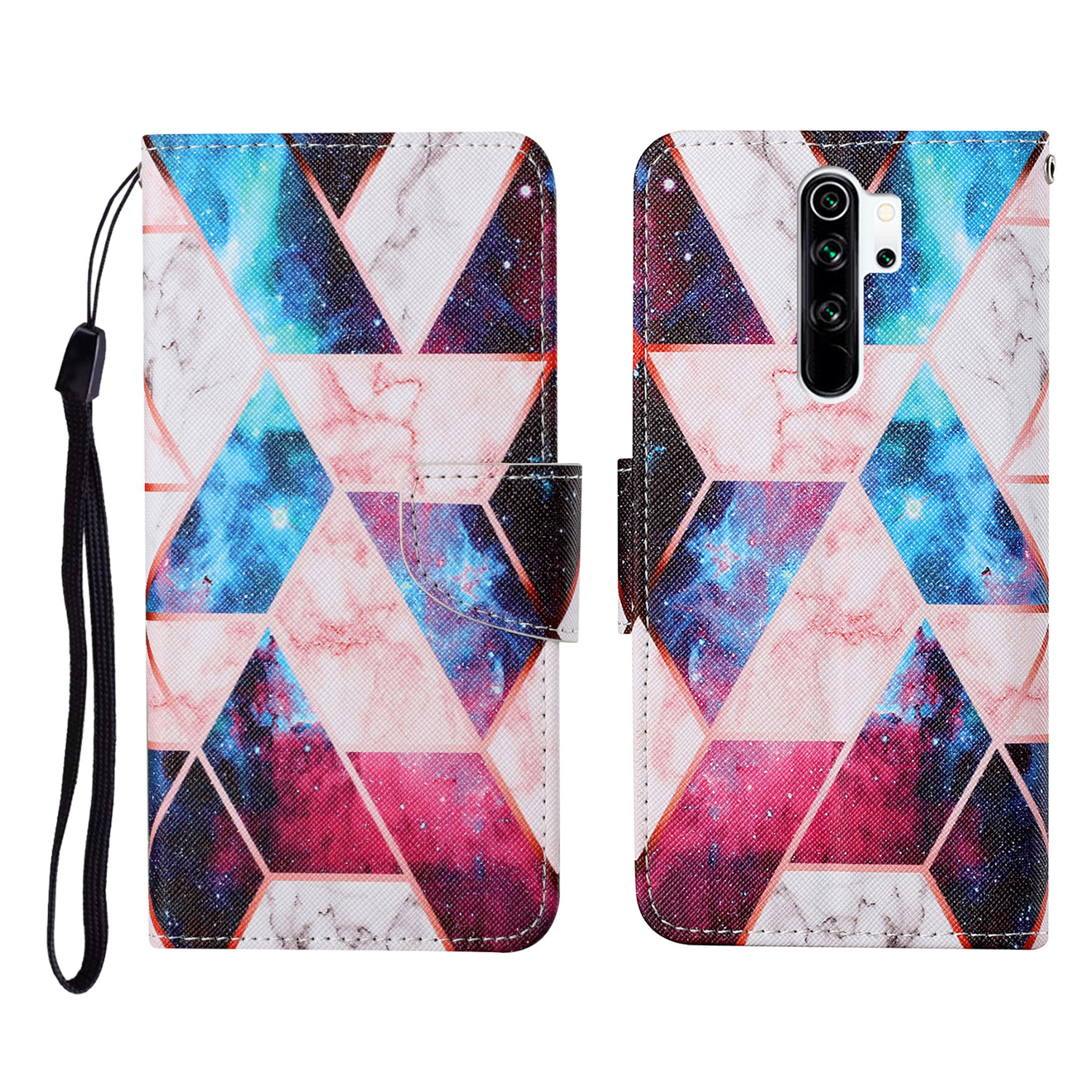 

Musterdruck PU Leder Brieftasche Ständer Design Telefonabdeckung Mit Riemen Für Xiaomi Redmi 9 - Nebel, Xiaomi Redmi 9