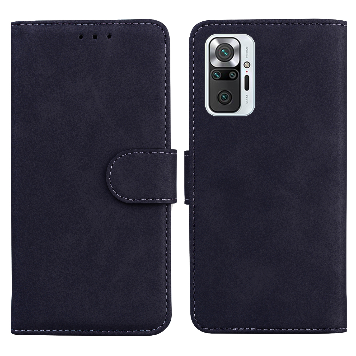 

Wallet Stand Magnetic Clasp PU Leather Case for Xiaomi Redmi Note 10 Pro Max / Redmi Note 10 Pro - Black, Xiaomi Xiaomi Mi 10T Lite 5G