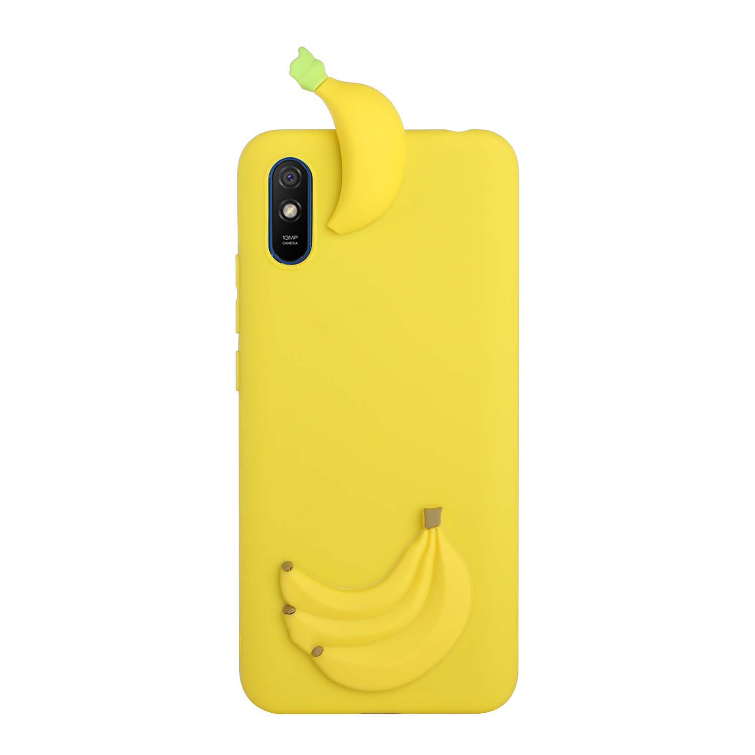 

Niedliche 3D -puppendekoration TPU Telefon Cover Hülle Für Xiaomi Redmi 9A - Banane, Xiaomi Redmi 9A