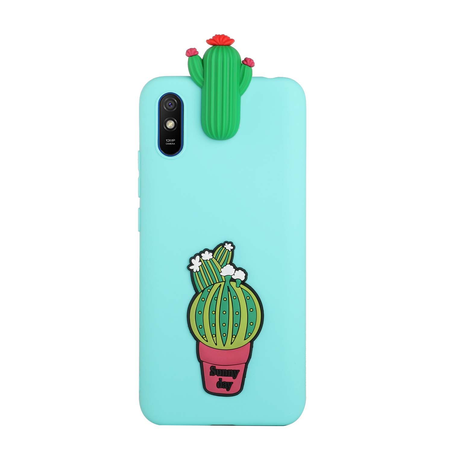 

Niedliche 3D -puppendekoration TPU Telefon Cover Hülle Für Xiaomi Redmi 9A - Kaktus, Xiaomi Redmi 9A