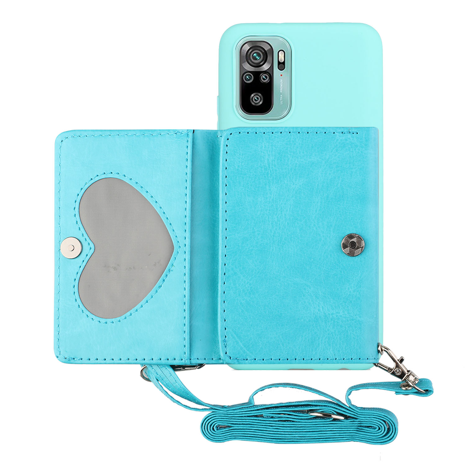 

PU Leder + TPU -hülle Mit Kartenschlitzen Für Xiaomi Redmi Note 10 4g - Baby Blau, Xiaomi Redmi Note 10 4G