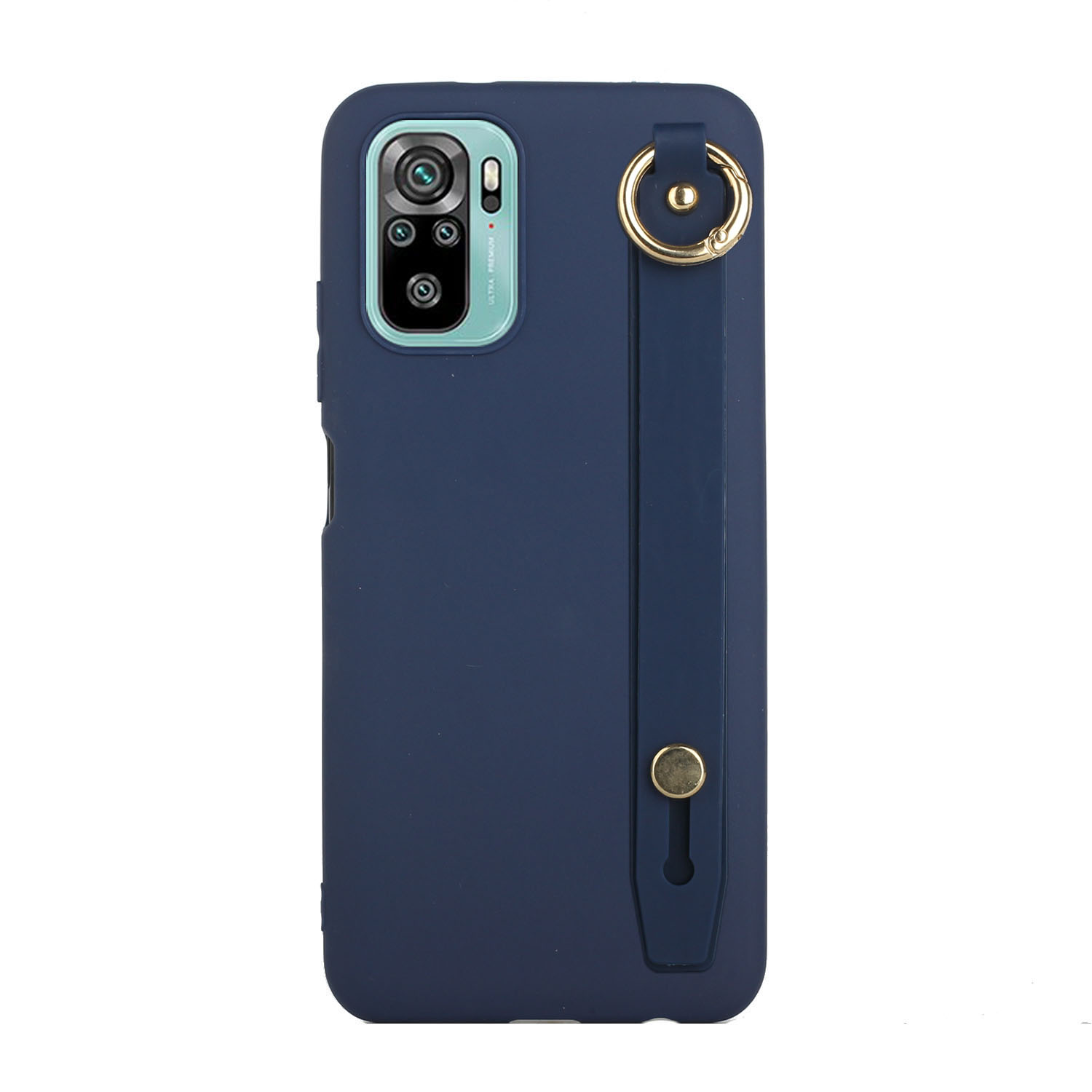 

Flexible TPU -hülle Mit Kickstand -handriemen Für Xiaomi Redmi Anmerkung 10 4G/Note 10s - Dunkelblau, Xiaomi Redmi Note 10 4G