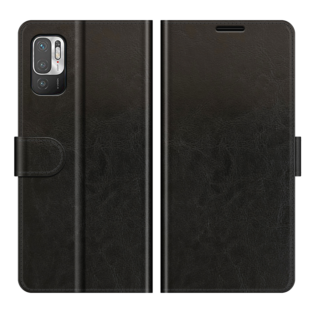 

Crazy Horse Texture Casque en Cuir Pour Xiaomi Redmi Note 10 5g / Poco M3 Pro 5g / 4g - le Noir