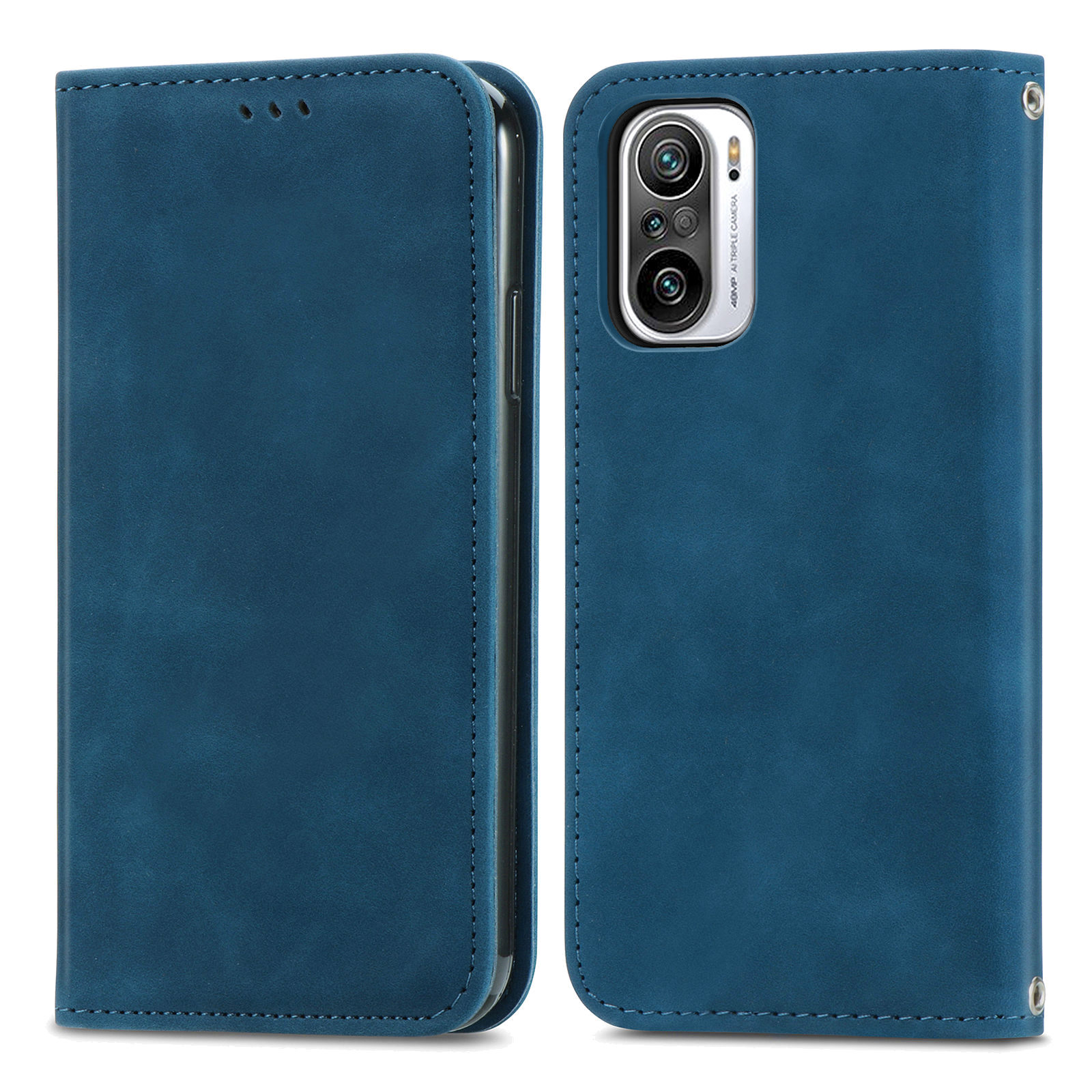 

Auto-absorbed Vintage PU Leather Phone Casing for Xiaomi Redmi Note 10 Pro (EU Version)/Note 10 Pro Max - Blue, Xiaomi Xiaomi Redmi Note 10 Pro