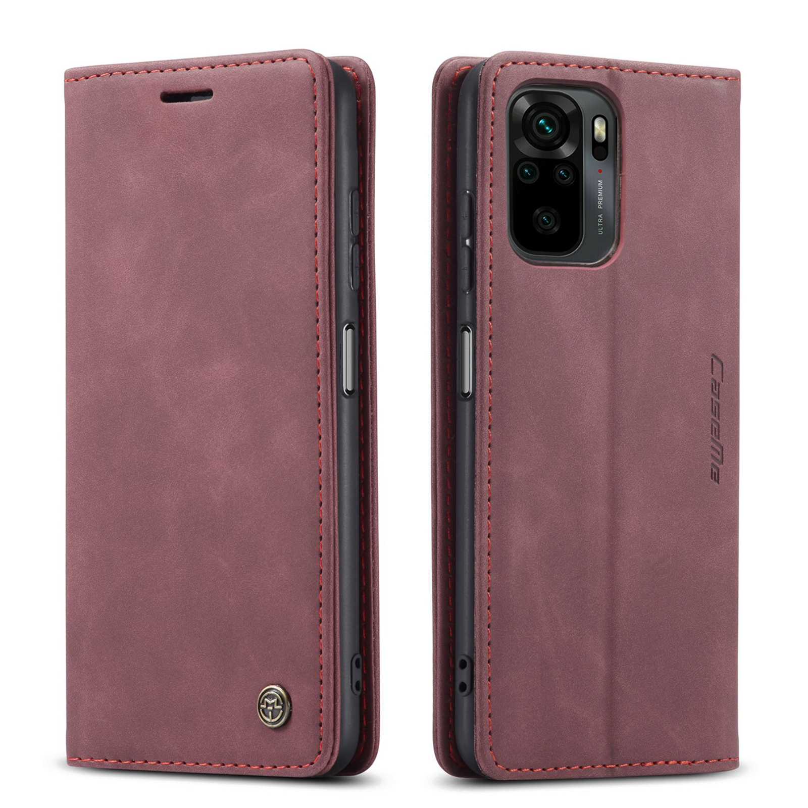 

Caseme 013 Series Einfache Design Automatische Saugleder Wallet Stehkoffer Für Xiaomi Redmi Anmerkung 10 4G / Note 10s - Rot, Xiaomi Redmi Note 10 4G