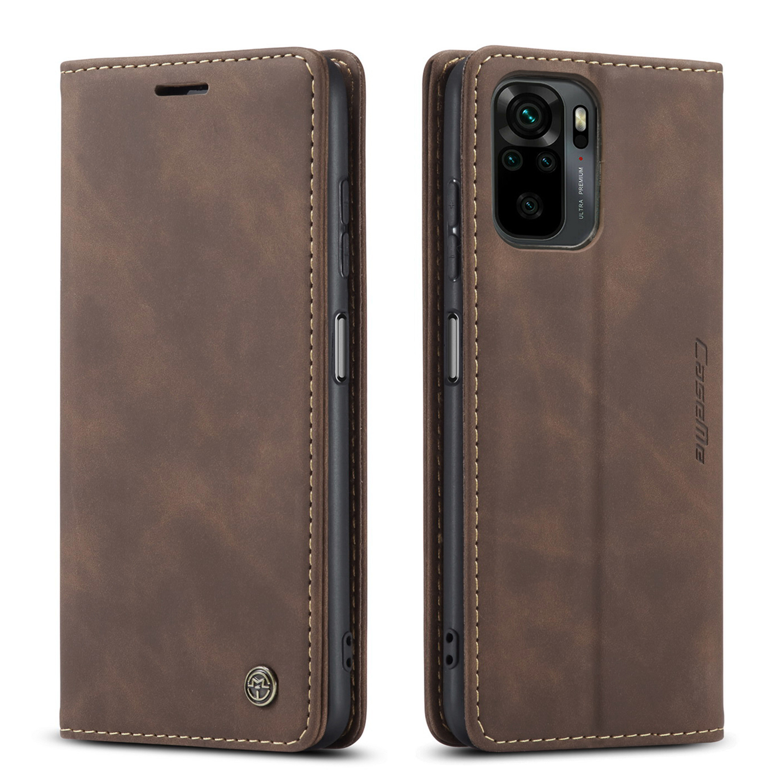 

Caseme 013 Series Einfache Design Automatische Saugleder Wallet Stehkoffer Für Xiaomi Redmi Anmerkung 10 4G / Note 10s - Kaffee, Xiaomi Redmi Note 10 4G