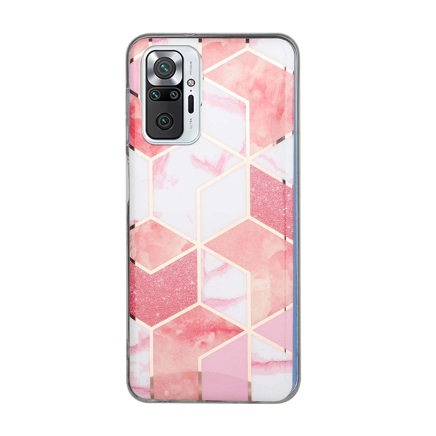 

Elektroplatte IMD -marmormuster -spleißfall Für Xiaomi Redmi Anmerkung 10 Pro 4G (indien)/(global)/anmerkung 10 Pro Max - Rose Glitter Squins, Xiaomi Redmi Note 10 Pro Max 4G