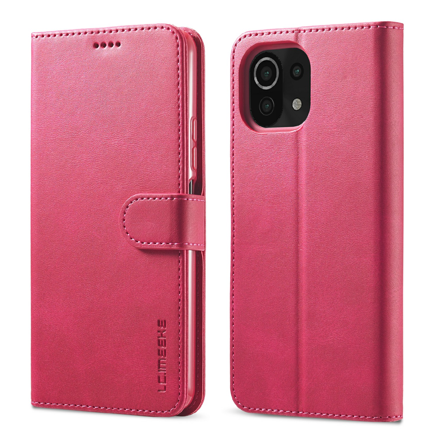 

Lc. Imeeke Wallet Stand Lederschutz Shell Telefonabdeckung Hülle Für Xiaomi Mi 11 Lite 4g / 5g / 11 Lite 5G NE - Rose, Xiaomi Mi 11 Lite 5G