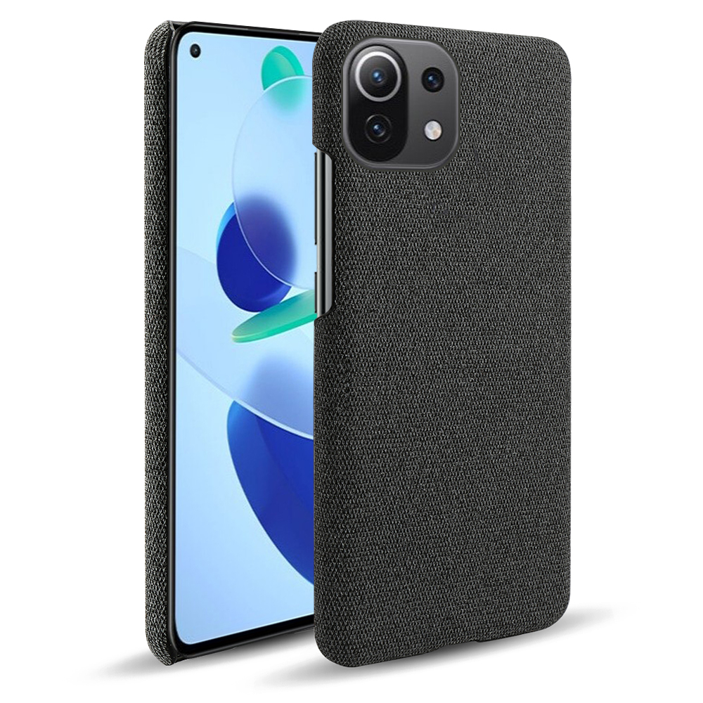 

Stoff Textur Kunststoff Zurück -gehäuse Für Xiaomi Mi 11 Lite 4g / 5g / 11 Lite 5G NE - Schwarz, Xiaomi Mi 11 Lite 5G