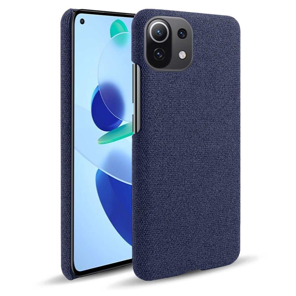 

Stoff Textur Kunststoff Zurück -gehäuse Für Xiaomi Mi 11 Lite 4g / 5g / 11 Lite 5G NE - Blau, Xiaomi Mi 11 Lite 5G