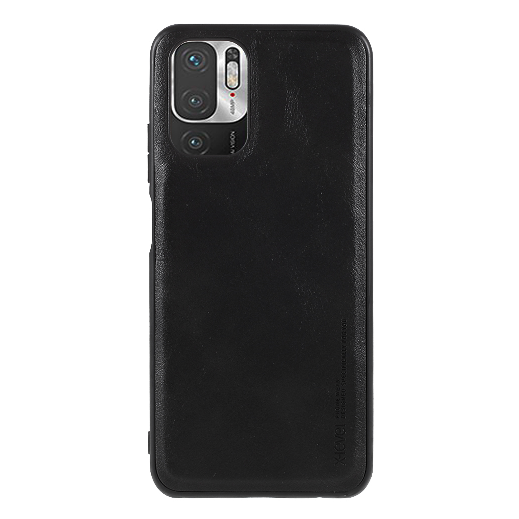 

X-level Vintage Style PU Lederbeschichtete Tpu-telefonschale Für Xiaomi Redmi Note 10 4G/Note 10s - Schwarz, Xiaomi Redmi Note 10 4G