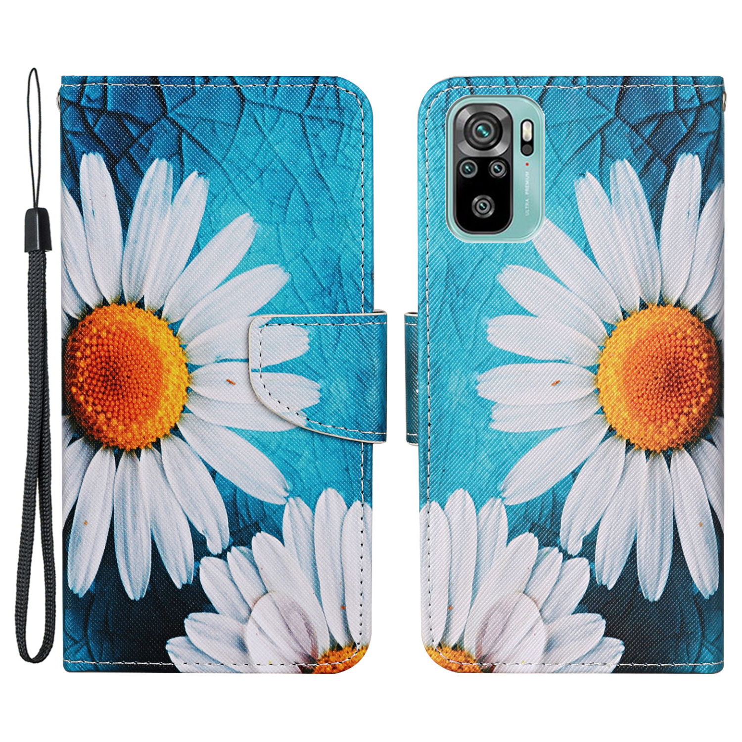 

Узорная Печать Кожаный Кошелек Для Бумажника Case Protector Cover Для Xiaomi Redmi Note 10 4G / Note 10s - Подсолнух, Xiaomi Redmi Note 10 4G
