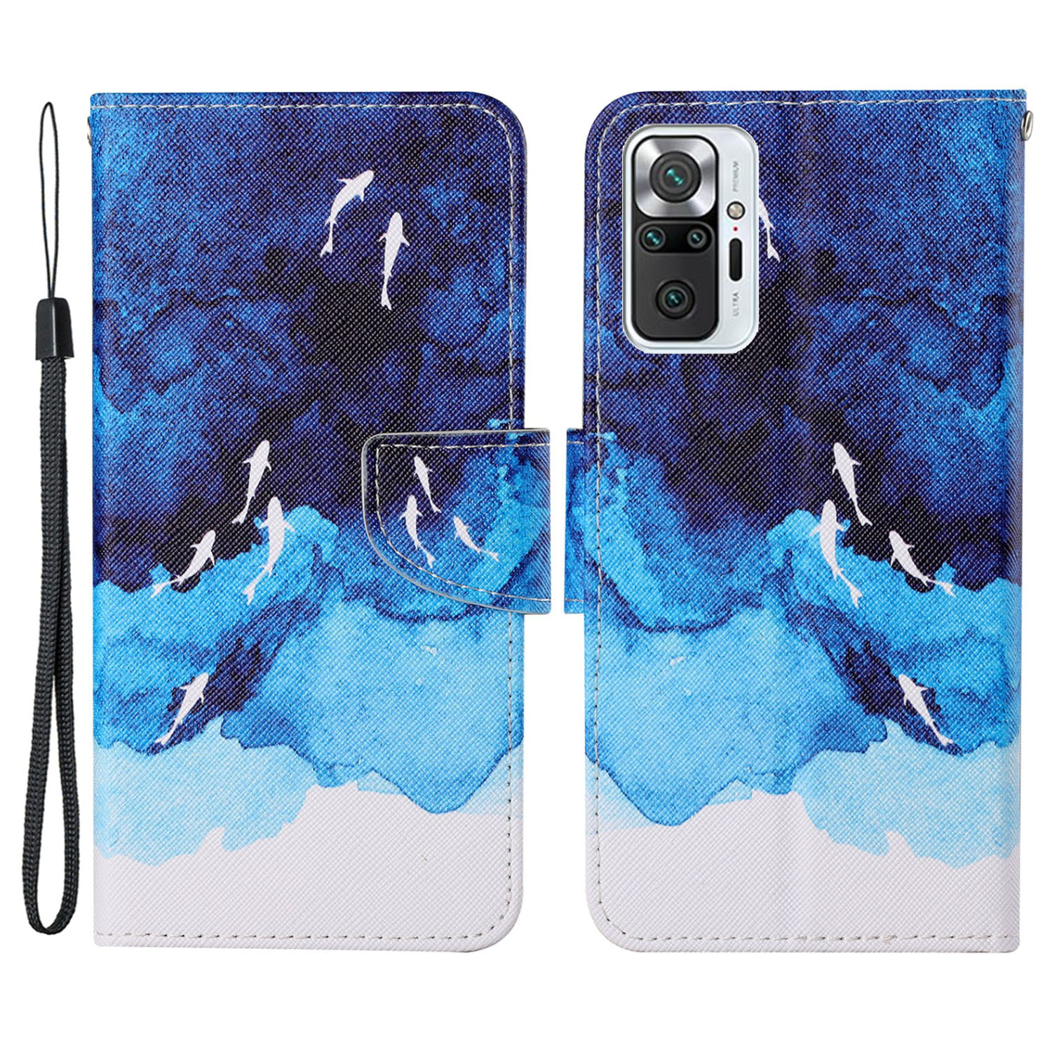 

Pattern Printing PU Leather Wallet Stand Phone Cover Full Protection Case for Xiaomi Redmi Note 10 Pro 4G (India)/(Global)/Note 10 Pro Max - Ocean, Xiaomi Redmi Note 10 Pro Max