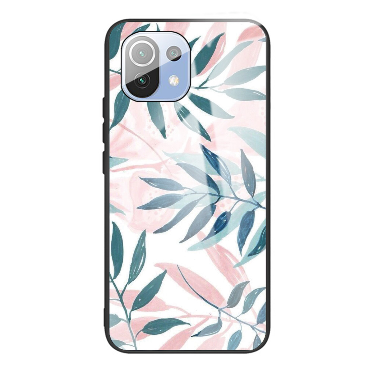 

Musterdruck Gepacktes Glas + TPU -mobiltelefon Zurückerhülle Hülle Für Xiaomi Mi 11 - Laub, Xiaomi Mi 11